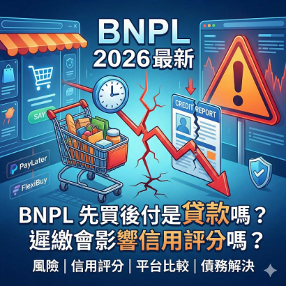 BNPL 先買後付是貸款嗎？遲繳會影響信用評分嗎？2026 最新風險、平台比較與債務解決方案