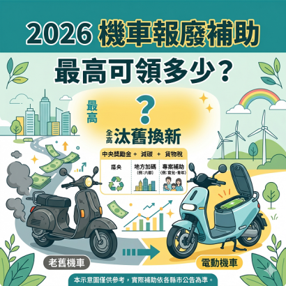 【2026機車報廢補助】最高可領多少？申請流程、報廢回收金與舊換新條件一次看