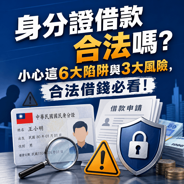 身分證借款合法嗎？小心這6大陷阱與3大風險，合法借錢必看！