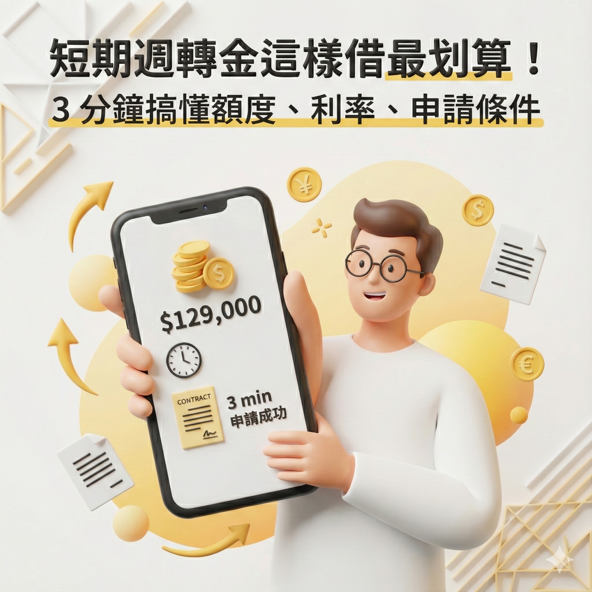 短期週轉金這樣借最划算！3 分鐘搞懂額度、利率、申請條件