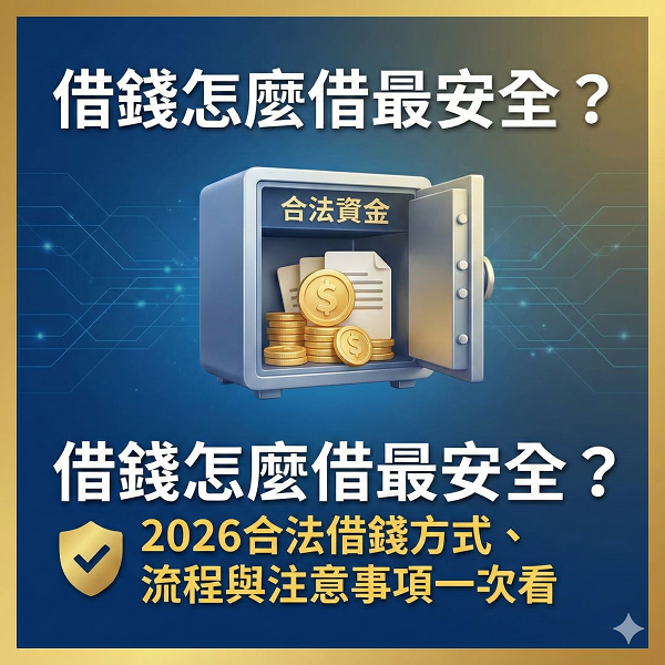 借錢怎麼借最安全？2026 合法借錢方式、流程與注意事項一次看